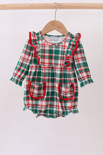 Load image into Gallery viewer, Green plaid ruffle bubble
