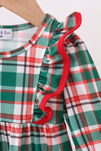 Load image into Gallery viewer, Green plaid ruffle bubble
