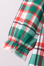 Load image into Gallery viewer, Green plaid ruffle bloomer set
