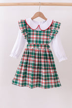 Load image into Gallery viewer, Green plaid ruffle 2pc set
