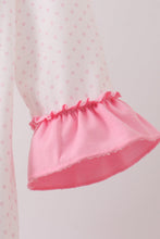 Load image into Gallery viewer, Pink santa claus embroidery ruffle bubble
