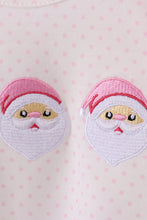 Load image into Gallery viewer, Pink santa claus embroidery ruffle bloomer set
