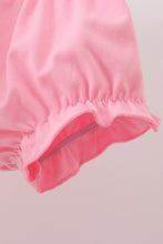 Load image into Gallery viewer, Pink santa claus embroidery ruffle bloomer set
