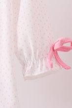 Load image into Gallery viewer, Pink santa claus embroidery ruffle bloomer set
