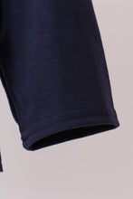 Load image into Gallery viewer, Navy santa claus embroidery top
