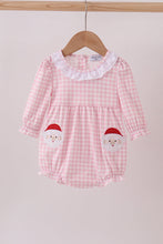 Load image into Gallery viewer, Pink santa claus applique ruffle bubble
