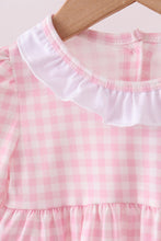 Load image into Gallery viewer, Pink santa claus applique ruffle bloomer set
