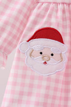 Load image into Gallery viewer, Pink santa claus applique ruffle bloomer set
