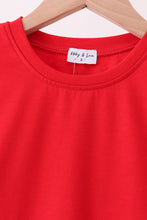 Load image into Gallery viewer, Red santa claus applique top
