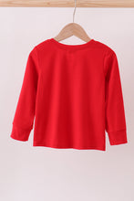 Load image into Gallery viewer, Red santa claus applique top
