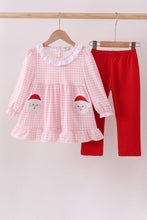 Load image into Gallery viewer, Red santa claus applique ruffle pants set
