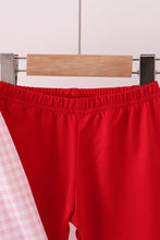 Load image into Gallery viewer, Red santa claus applique ruffle pants set
