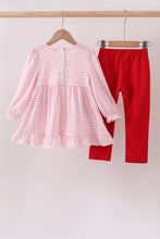 Load image into Gallery viewer, Red santa claus applique ruffle pants set
