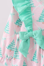Load image into Gallery viewer, Pink christmas tree ruffle bloomer set
