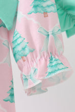 Load image into Gallery viewer, Pink christmas tree ruffle bloomer set
