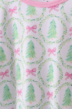 Load image into Gallery viewer, Pink christmas tree bamboo pajama set
