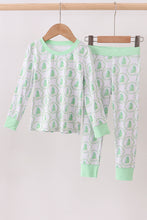 Load image into Gallery viewer, Green christmas tree bamboo pajama set
