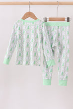 Load image into Gallery viewer, Green christmas tree bamboo pajama set
