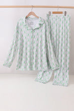 Load image into Gallery viewer, Green christmas tree bamboo dad pajama set
