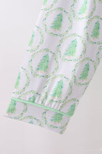 Load image into Gallery viewer, Green christmas tree bamboo dad pajama set
