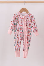 Load image into Gallery viewer, Nutcracker print bamboo ruffle zipper romper
