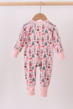Load image into Gallery viewer, Nutcracker print bamboo ruffle zipper romper
