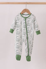 Load image into Gallery viewer, Green christmas tree print romper
