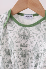 Load image into Gallery viewer, Green christmas tree print gown
