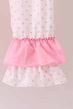 Load image into Gallery viewer, Pink christmas tree smocked ruffle pants set
