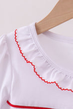 Load image into Gallery viewer, White wreath smocked ruffle dress
