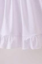 Load image into Gallery viewer, White wreath smocked ruffle dress
