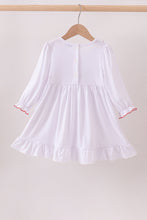 Load image into Gallery viewer, White wreath smocked ruffle dress
