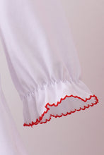 Load image into Gallery viewer, White wreath smocked ruffle pants set
