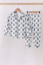 Load image into Gallery viewer, Green christmas tree bamboo mom&amp;me pajama set
