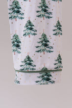 Load image into Gallery viewer, Green christmas tree bamboo mom&amp;me pajama set
