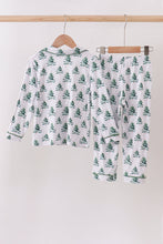 Load image into Gallery viewer, Green christmas tree bamboo mom&amp;me pajama set
