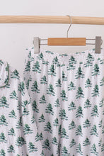 Load image into Gallery viewer, Green christmas tree bamboo mom&amp;me pajama set
