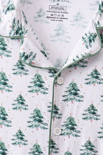 Load image into Gallery viewer, Green christmas tree bamboo mom&amp;me pajama set

