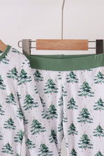 Load image into Gallery viewer, Green christmas tree bamboo pajama set
