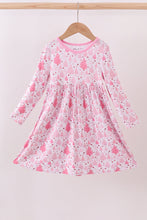 Load image into Gallery viewer, Pink christmas tree bamboo dress
