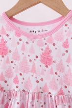 Load image into Gallery viewer, Pink christmas tree bamboo dress
