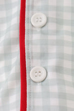 Load image into Gallery viewer, Sage gingham pajama set
