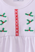 Load image into Gallery viewer, White holly embroidery bloomer set

