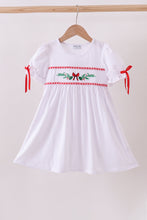 Load image into Gallery viewer, White holly embroidery dress
