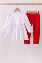Load image into Gallery viewer, White holly embroidery pants set
