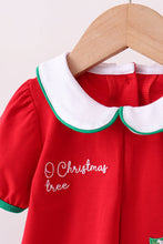 Load image into Gallery viewer, Red christmas tree applique bloomer set

