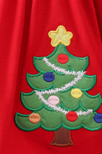 Load image into Gallery viewer, Red christmas tree applique pants set
