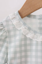Load image into Gallery viewer, Sage gingham ribbon bow bubble
