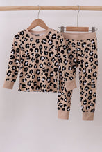 Load image into Gallery viewer, Brown leopard bamboo pajama set

