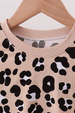 Load image into Gallery viewer, Brown leopard bamboo pajama set
